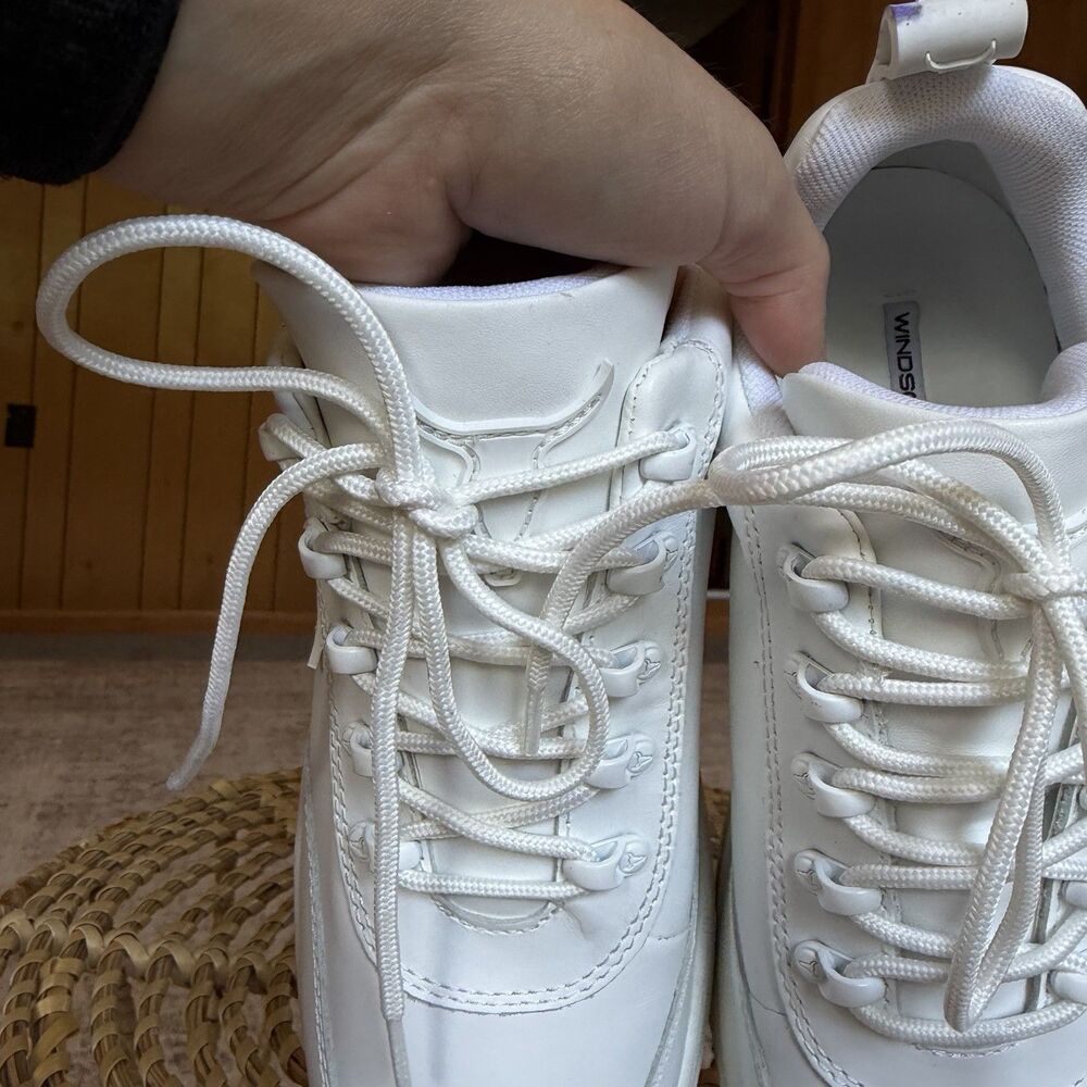 Windsor Smith Chunky Platform Lace-Up Sneakers in White - Picture 15 of 16